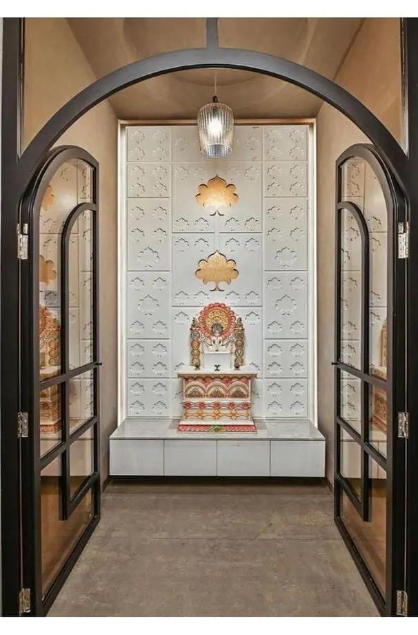 Mandir MDF carving design, mandir designs by Anurang Creation, Latur