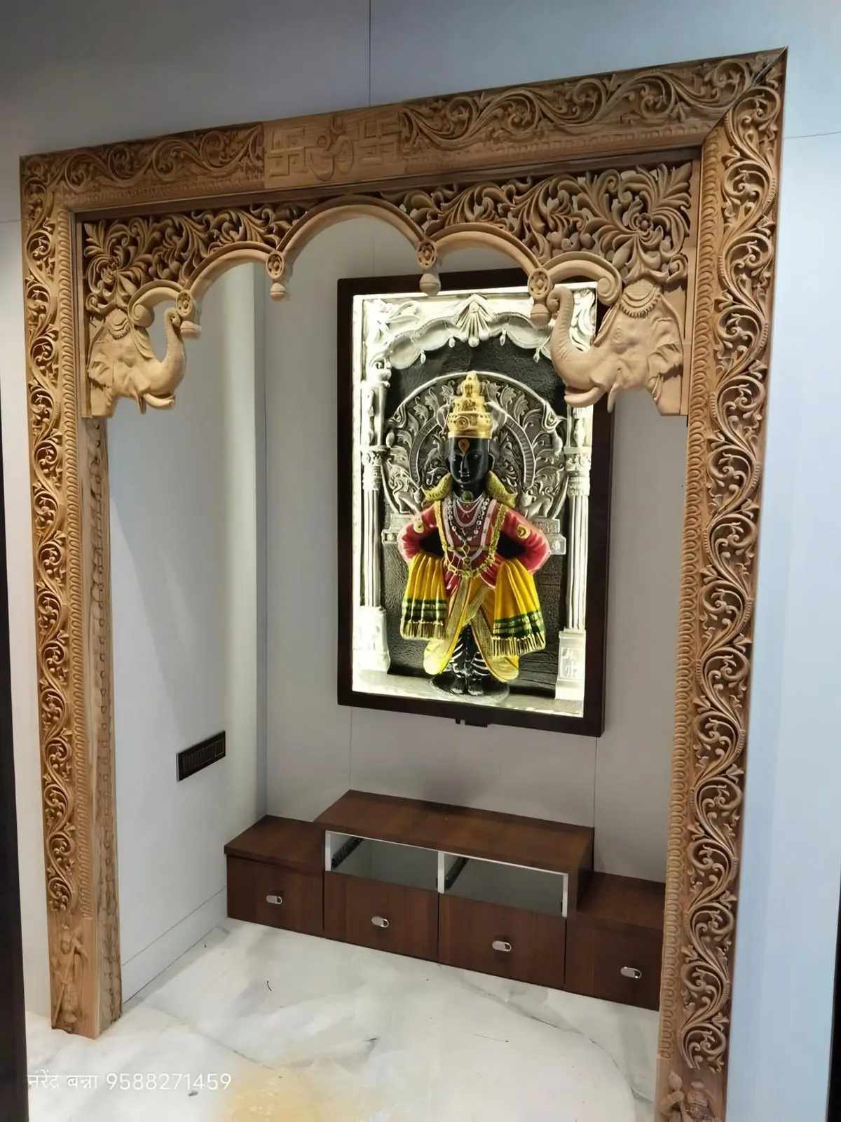 Mandir WPC, mandir designs by Anurang Creation, Latur