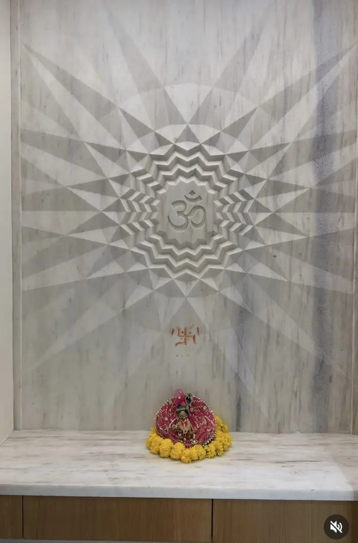 Stone mandir back, mandir designs by Anurang Creation, Latur
