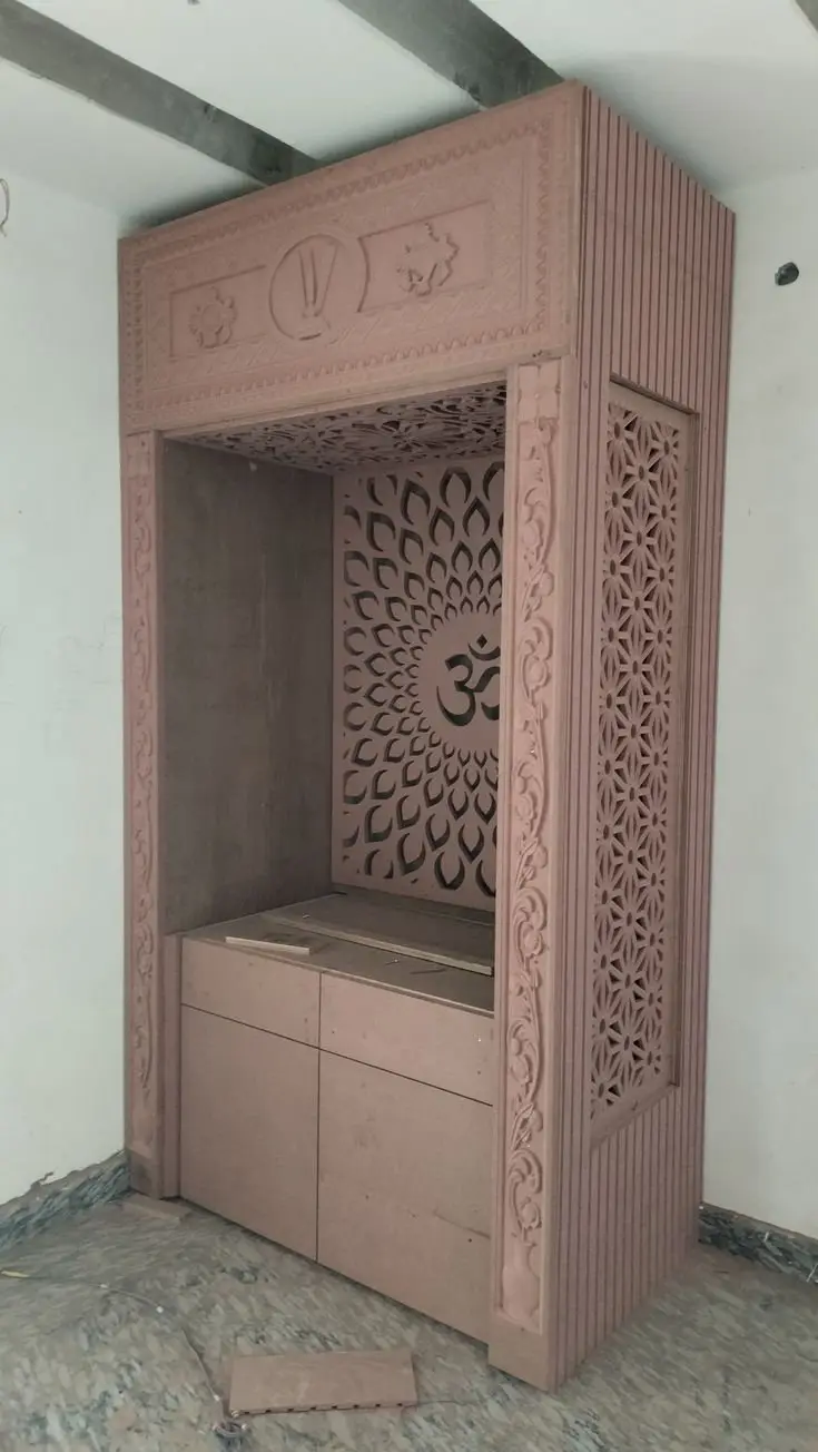 MDF mandir, mandir designs by Anurang Creation, Latur