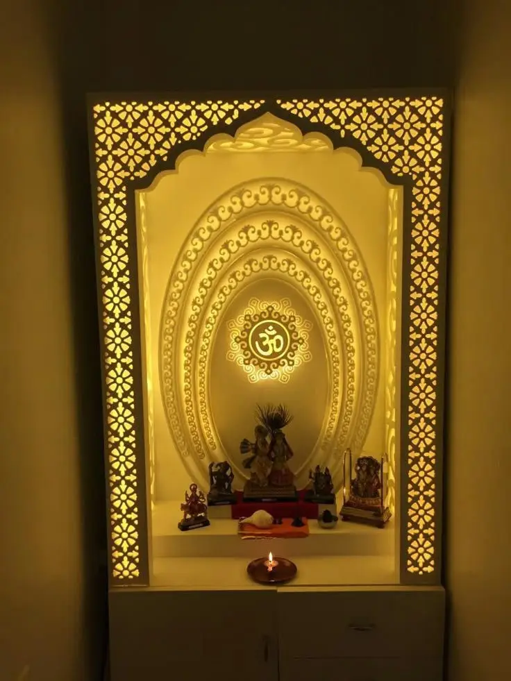 Corain mandir back, mandir designs by Anurang Creation, Latur